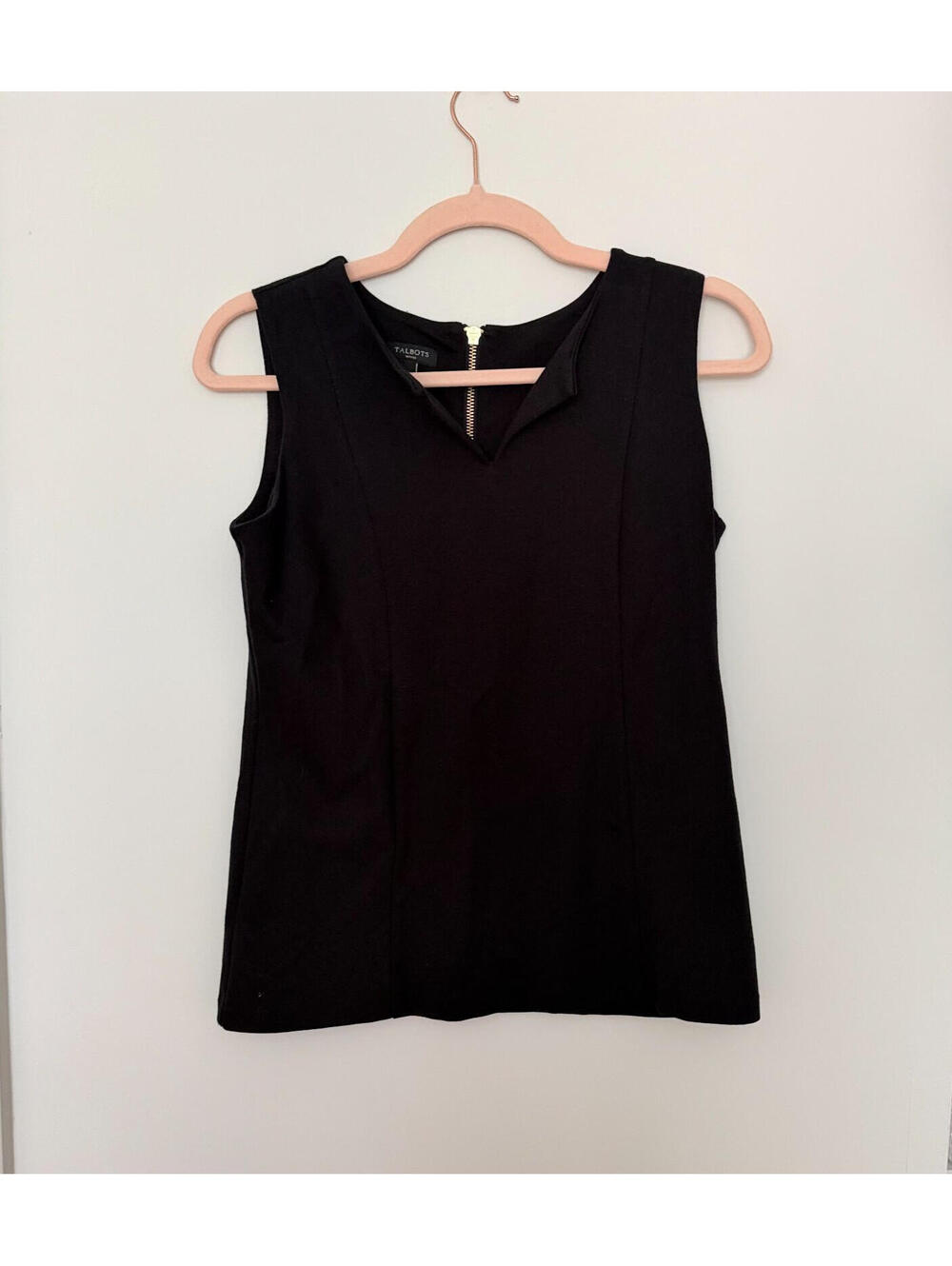 Talbots Petites Black Sleeveless Top